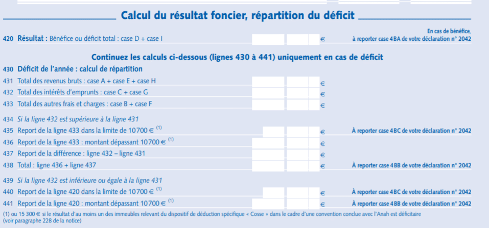 comment remplir la déclaration de revenus fonciers 2044