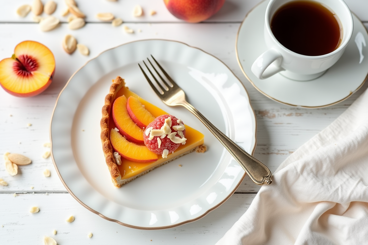 tarte pêches