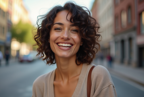 Cheveux bouclés et coupe dégradée courte pour femme : le match