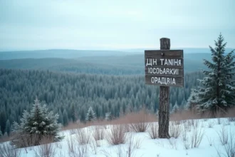 Paysage immense de la taïga sibérienne représentant l'étendue territoriale de la Russie, le plus grand pays du monde