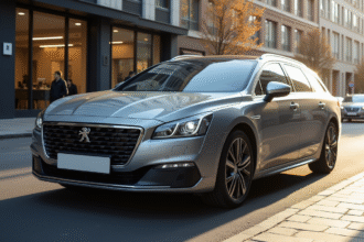 Peugeot 508 SW stationnement en ville ensoleillée